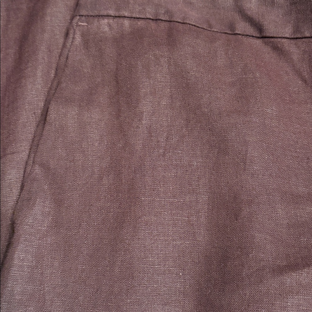 Madewell women’s The Easy Pull-On Pant 100% Linen brown Size M NWT - Picture 9 of 10